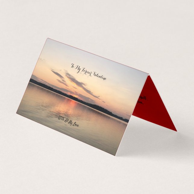 Belo cartão de Dia de os namorados por cima do lag (Frente)