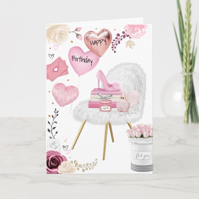 Belo Cartão de Férias de Aniversário Feliz (Frente)