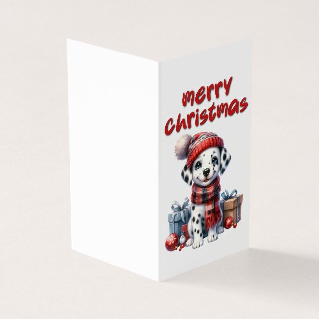 Belo Cartão de Natal De Cachorro (Exterior)