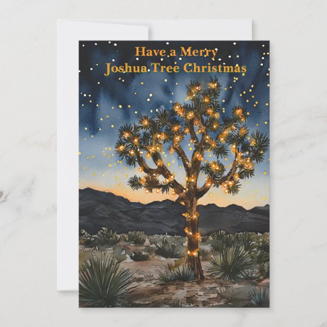 Belo cartão de Natal Joshua Tree (Frente)