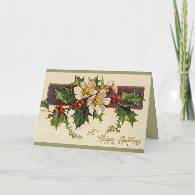 Belo Cartão de Natal Vitoriano (Frente)