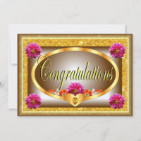 Belo cartão de parabéns de design floral marrom