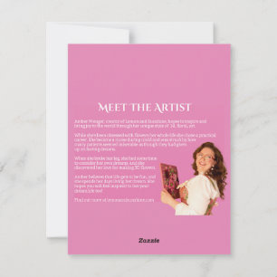 Belo cartão de saudação amarelo e rosa-macio