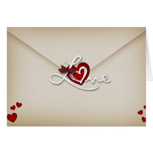 Belo Cartão de Saudação de Amor! (Frente Horizontal)