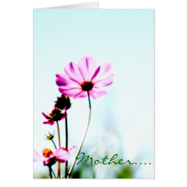 Belo Cartão Flor para a Mãe (Frente)