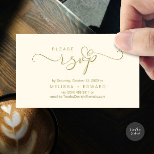 Belo cartão RSVP de Convites de casamento Romântic
