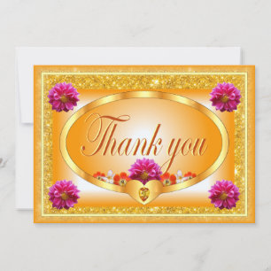 Belo cartões de agradecimentos de design floral l