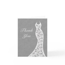 Belo Cartões de agradecimentos dobrado de linen