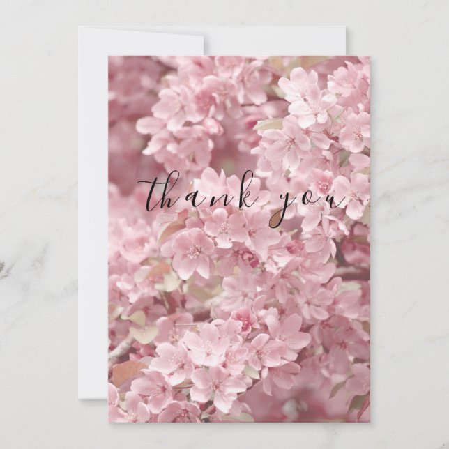 Belo Cartões de agradecimentos Flor Rosa Brilhante (Frente)