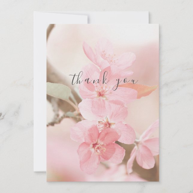 Belo Cartões de agradecimentos plano de Petais Flo (Frente)