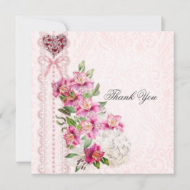 Belo Cartões de agradecimentos rosa