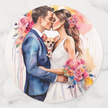 Belo Casal de Casamento com Engraçado