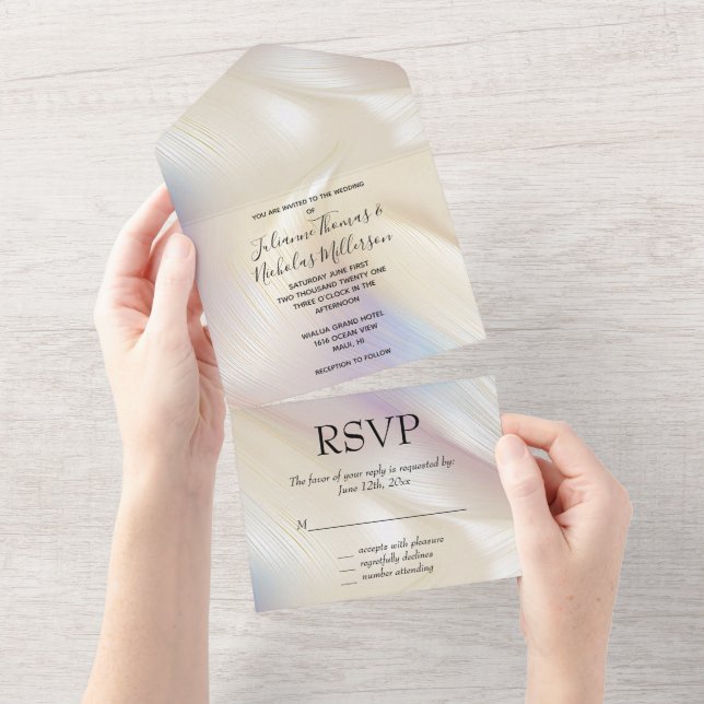 Belo Casamento de Ivory Pearl, Lavanda (Aba destacável)