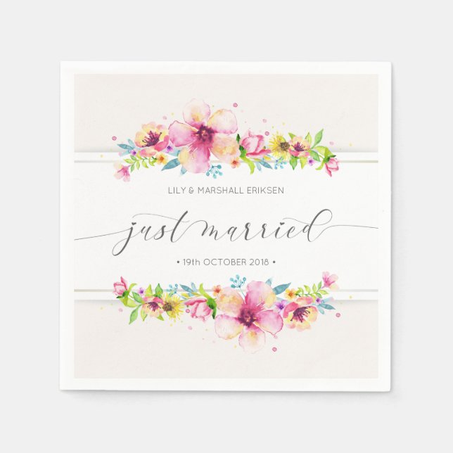 Belo Casamento de Recem casados | Guardanapo de Pa (Frente)