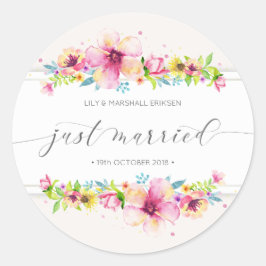 Belo Casamento de Recem casados | Selo do adesivo
