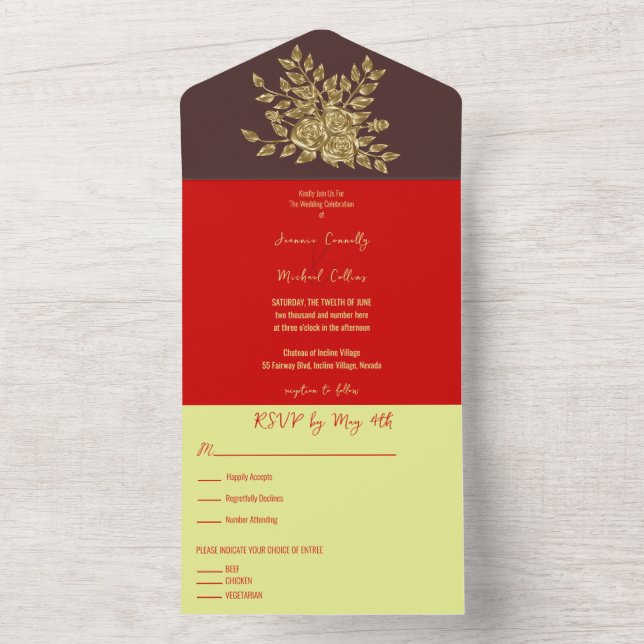 Belo Casamento Dourado e Casamento Rosa (Inside)