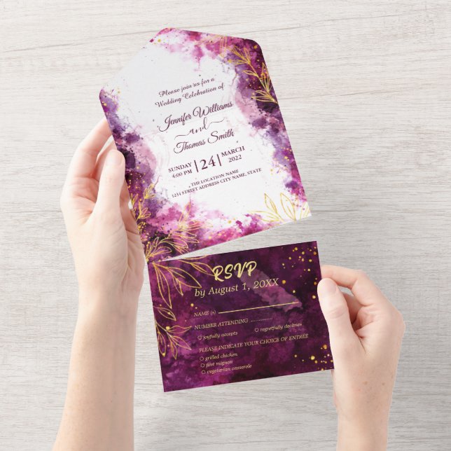 Belo casamento Dourado e Puro (Aba destacável)