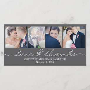 Belo Casamento Escrevendo - Cartões - Cinzas