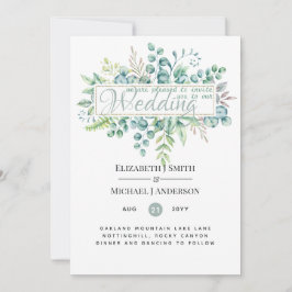 Belo Casamento Eucalyptus Greenery Moderno