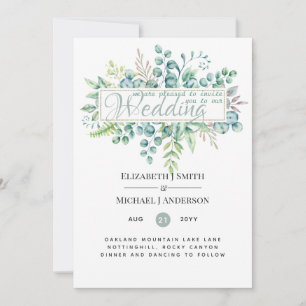 Belo Casamento Eucalyptus Greenery Moderno