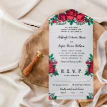 Belo Casamento Floral de Rosas vermelhas