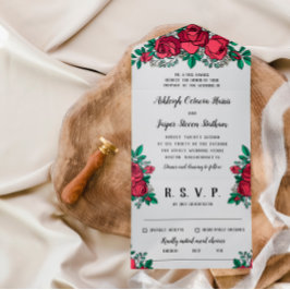 Belo Casamento Floral de Rosas vermelhas
