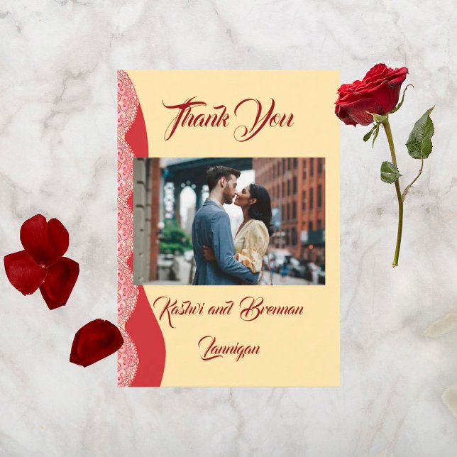 Belo Casamento Mehndi Obrigado Cartões (Criador carregado)