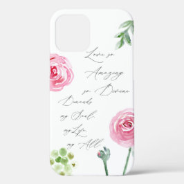 Belo caso do Faith iPhone 12 com palavras hino