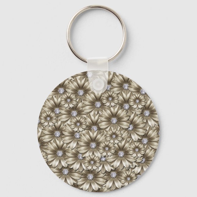 Belo Chaveiro de Flores de Diamante (Frente)