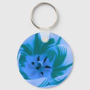 Belo Chaveiro de Tulipa Azul