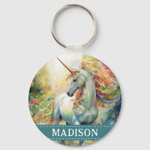 Belo Chaveiro Unicorn com nome personalizado