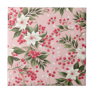 Belo Chique cor-de-rosa Berry Floral