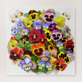 Belo Colorir Pansies Jigsee Quebra-cabeça