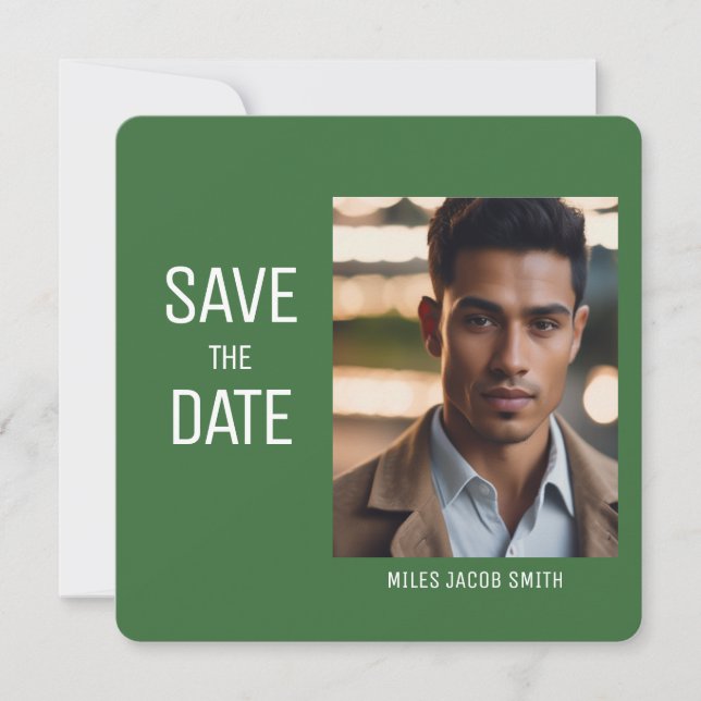 Belo Convite para Graduação de Fotos Salvar a Data (Frente)