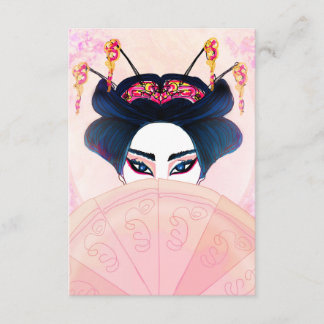 Belo convite para retratos de geisha