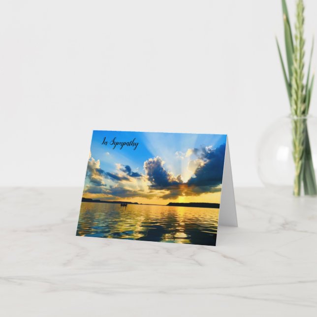 Belo Dentro de Cartão de condolências sunset (Frente)