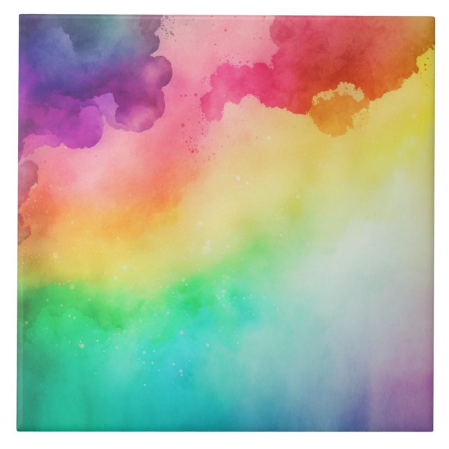 Belo design abstrato das cores do arco-íris (Frente)