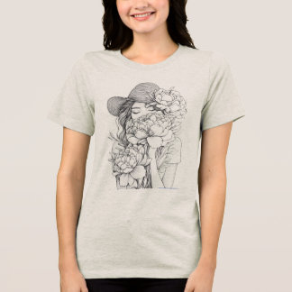 Belo design de camiseta floral
