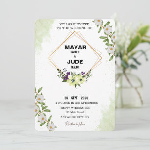 Belo Design de Convite para Casamento - Fácil de C