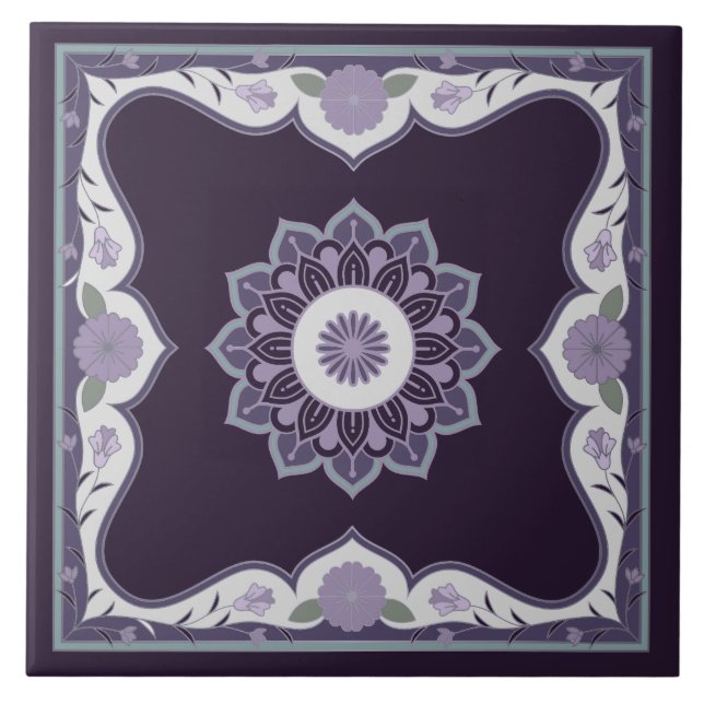 Belo design de rolagem de mandala (Frente)