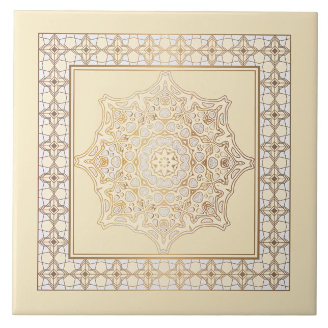 Belo design de rolagem de mandala (Frente)