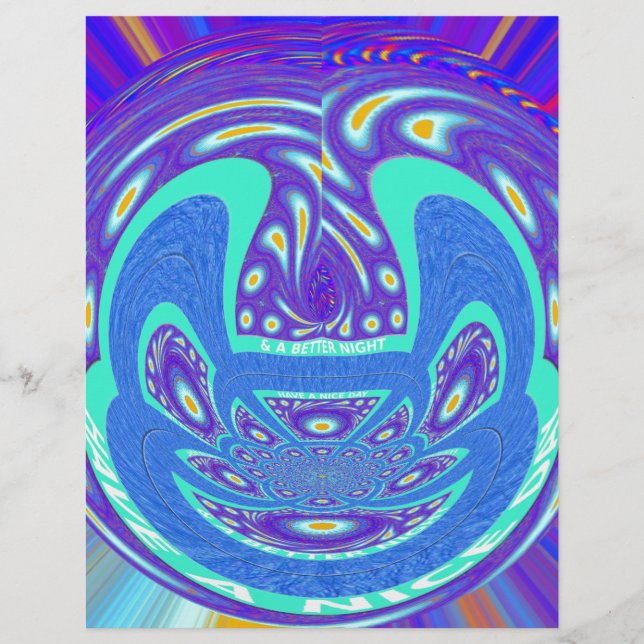 Belo design de vetor de caleidoscópio azul ciano (Frente)