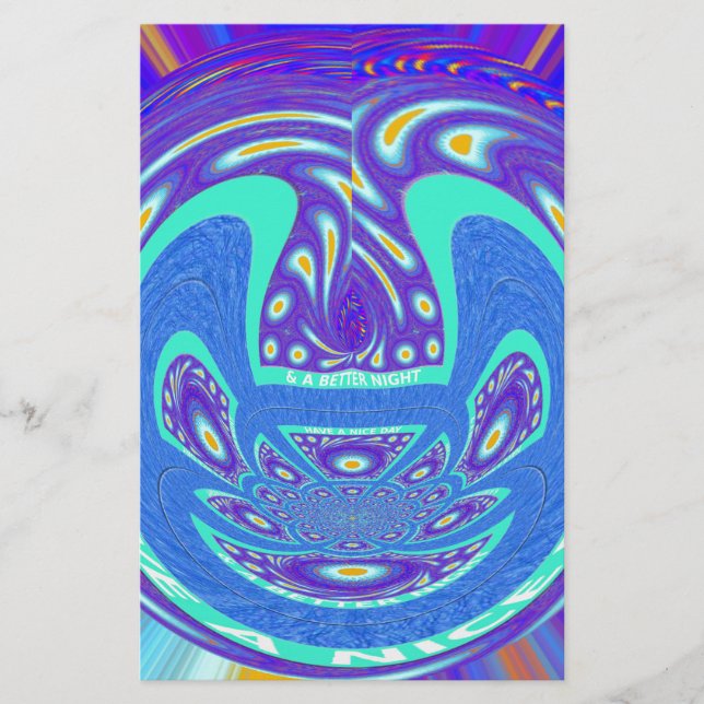 Belo design de vetor de caleidoscópio azul ciano (Frente)