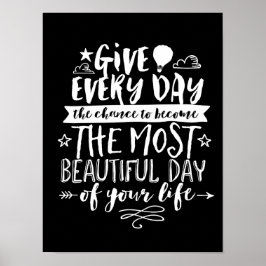 Belo dia, Inspirador, Poster de citação da vida