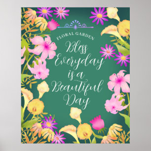 Belo dia, Turquoise Poster