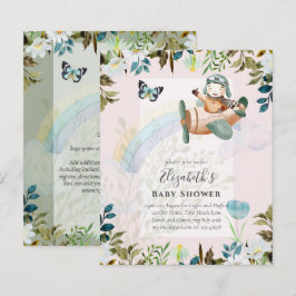 Belo divertimento Piloto Bebês Chás Convites