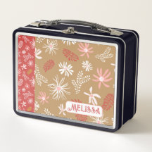 Belo e floral cor-de-rosa com caixa branca