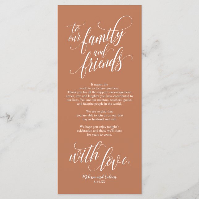 Belo Elegante Obrigado Colocar Cartão (Frente)