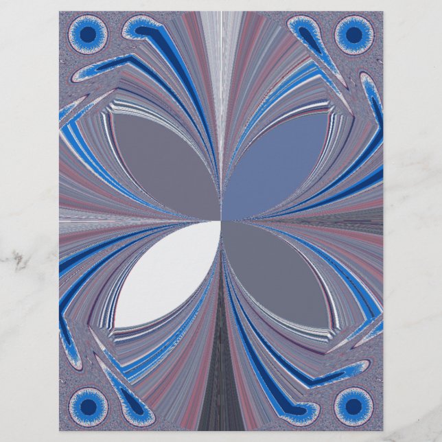 Belo espantoso Borboleta de cores azuis moles Arte (Frente)