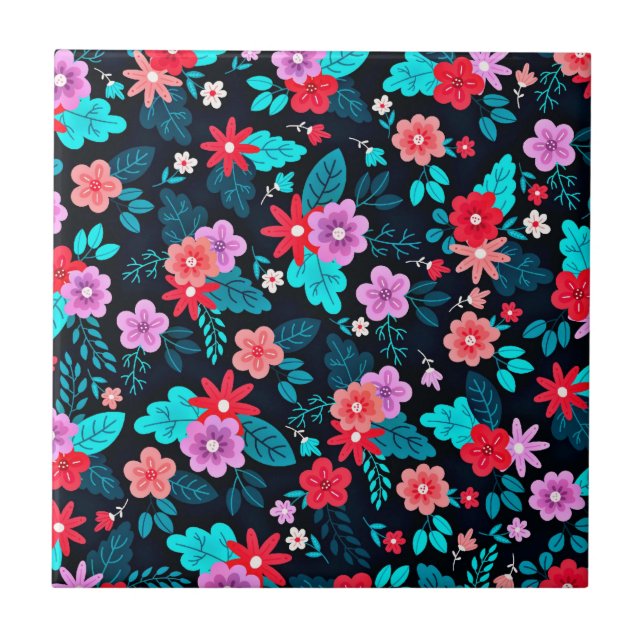 Belo Esquema Ditsy Floral Padrão-56576 (Frente)